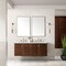 James Martin Vanities Amberly 60in Double Vanity, Mid-Century Walnut w/ 3 CM White Zeus Top 670-V60D-WLT-3WZ - alternate 6